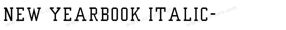 New Yearbook Italic字体转换